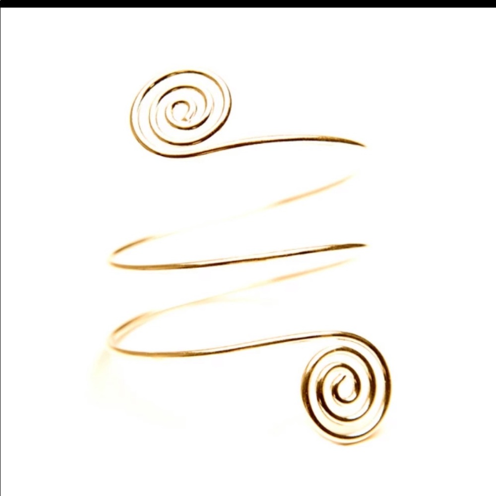 Gold plated arm bracelets